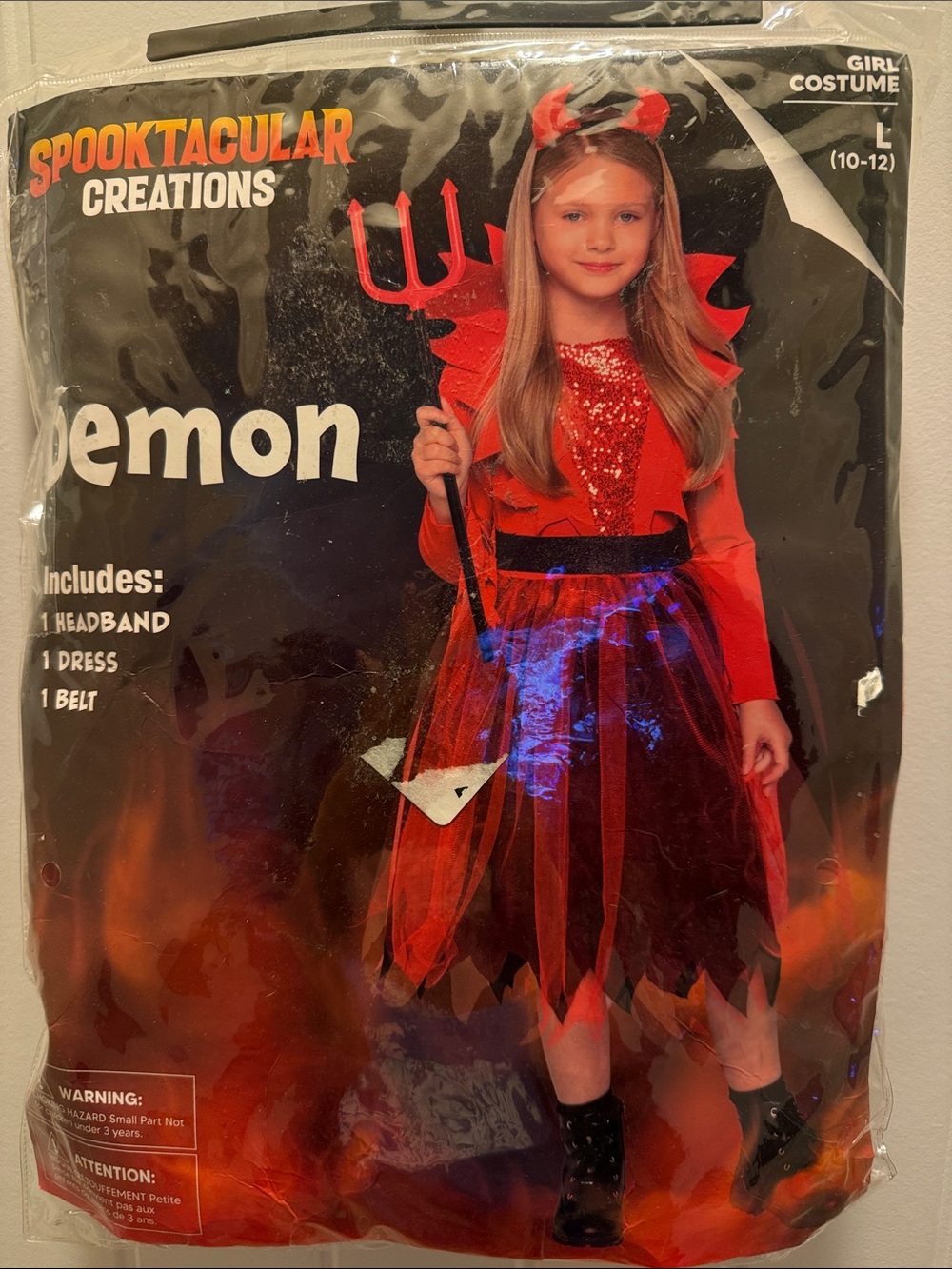 Spooktacular Creations Red Demon Girl Costume w/o Accessories: L (10-12)